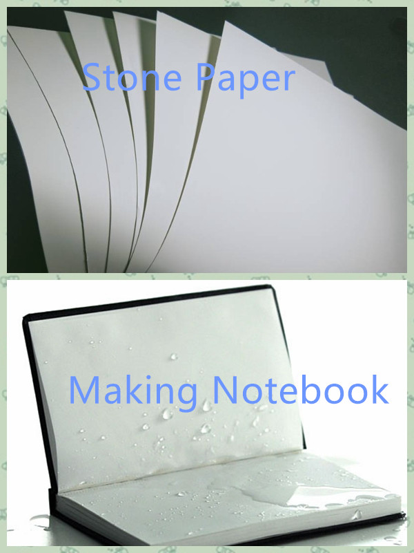 Пластмасса водоустойчивых тетрадей материальная & разрыва устойчивая каменная бумаги комбайна